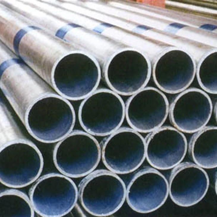 Q235 Tubo de acero redondo galvanizado para material de construcción