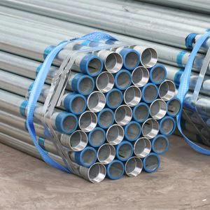 Fábrica de Tianjin de tubería galvanizada por inmersión en caliente con rosca y zócalo