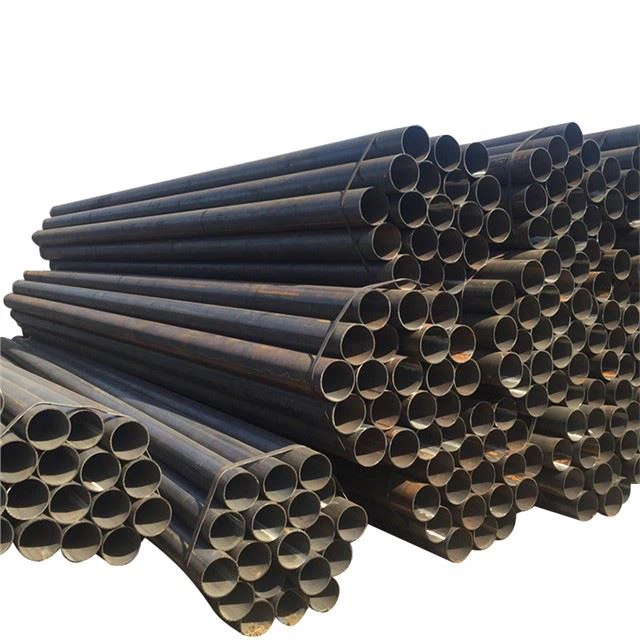 Tubo redondo soldado de carbono negro laminado en caliente