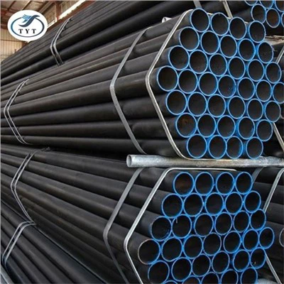 Tubería de acero Erw de extremos de engrase negros galvanizados de fábrica de China a la venta